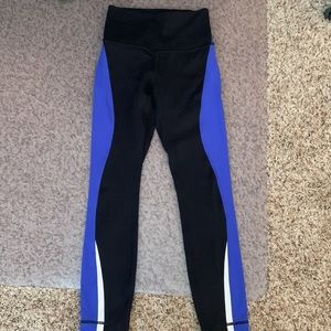 Lululemon leggings blue and white stripes